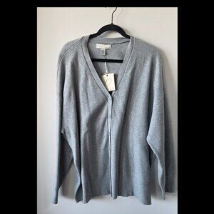 BYDESIGN Heather Grey Button-Up Cardigan - 3X (NWT)
